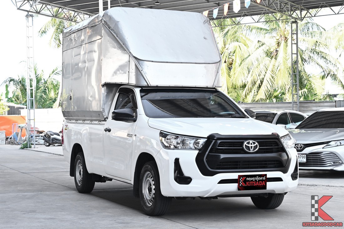 Toyota Hilux Revo 2.4 Entry Single Cab ปี 2021 กระบะตู้ทึบ สีขาว มุมหน้าเฉียง