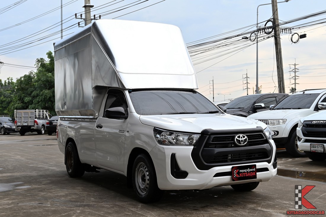 Toyota Hilux Revo 2023 Single Cab Entry มือสอง ตู้ทึบ 2.10 ม. มุมเฉียงหน้า สีขาว