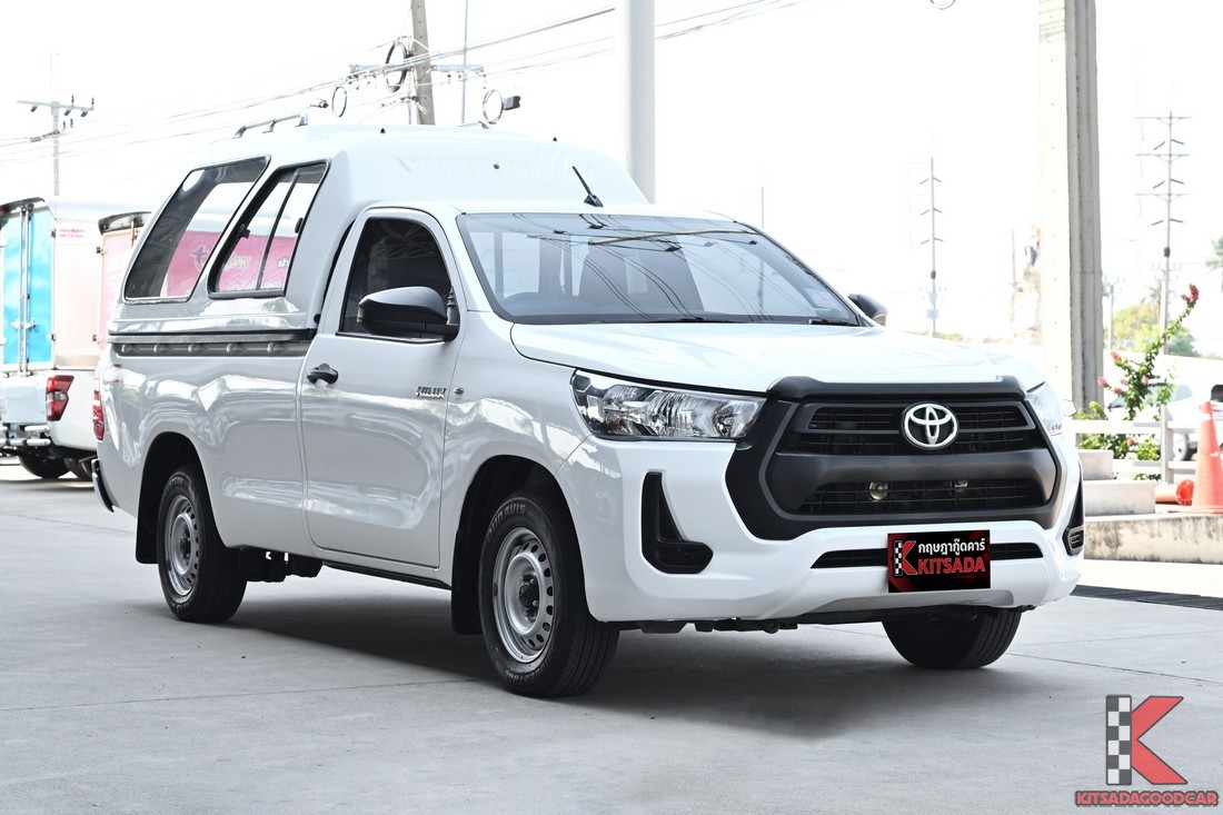 Toyota Hilux Revo 2.4 Single Cab Entry AT 2020 มุมเอียงด้านหน้า พร้อมหลังคาแครี่บอย