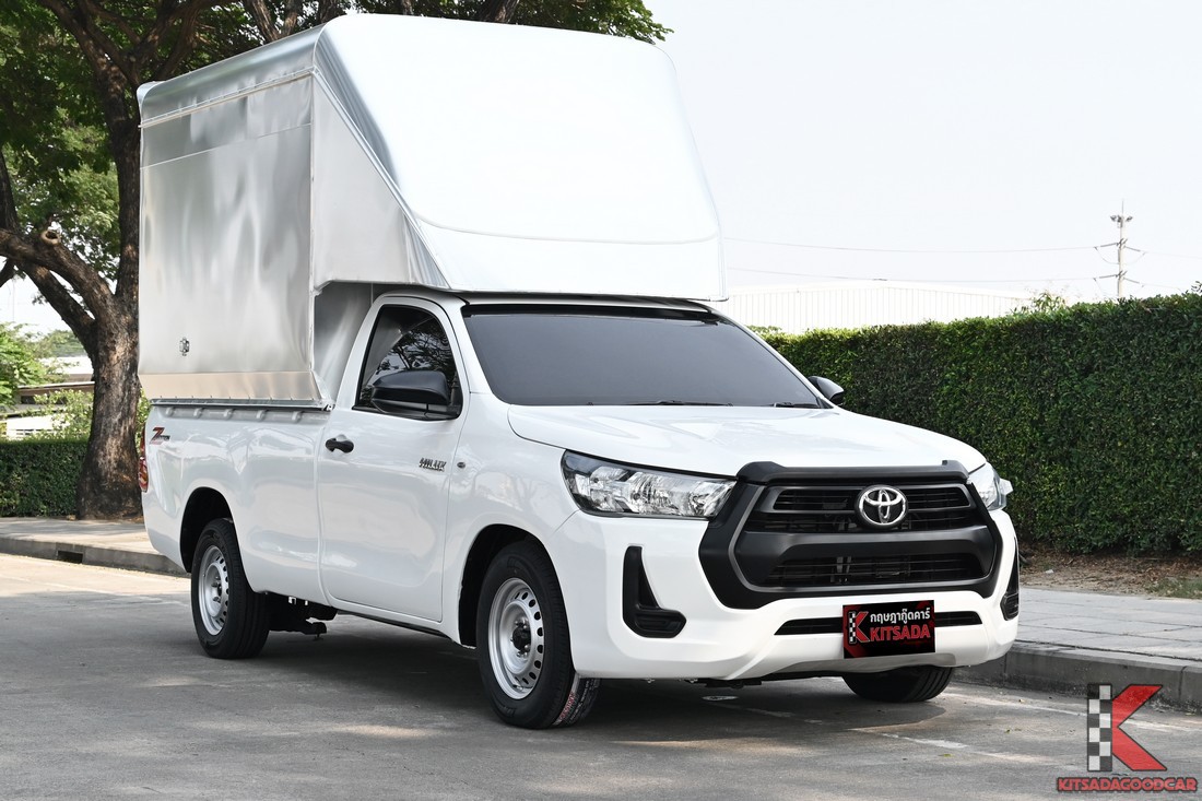 Toyota Hilux Revo 2.4 Single Cab 2023 ตู้ทึบ 2.10 ม. มุมหน้า-ซ้าย สีขาว