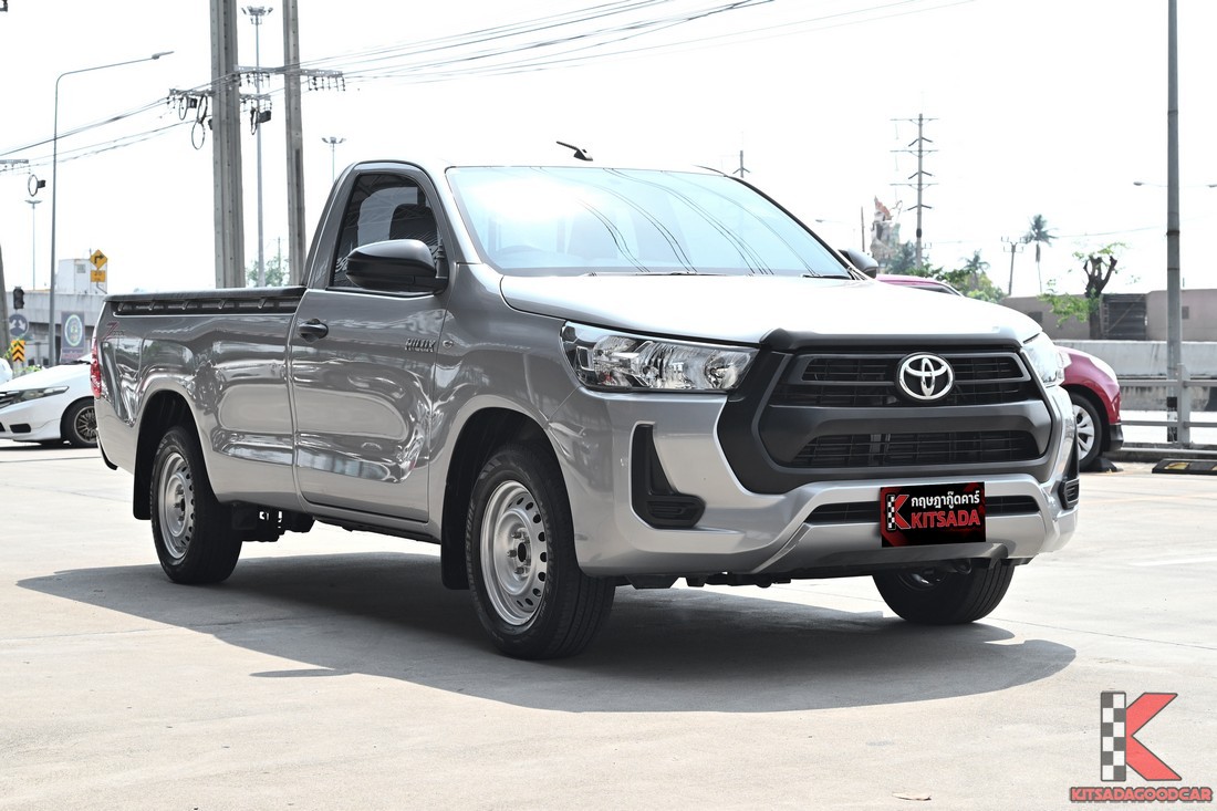 Toyota Hilux Revo 2.4 Single Cab Entry 2021 มือสอง สีเงิน มุมหน้าซ้าย