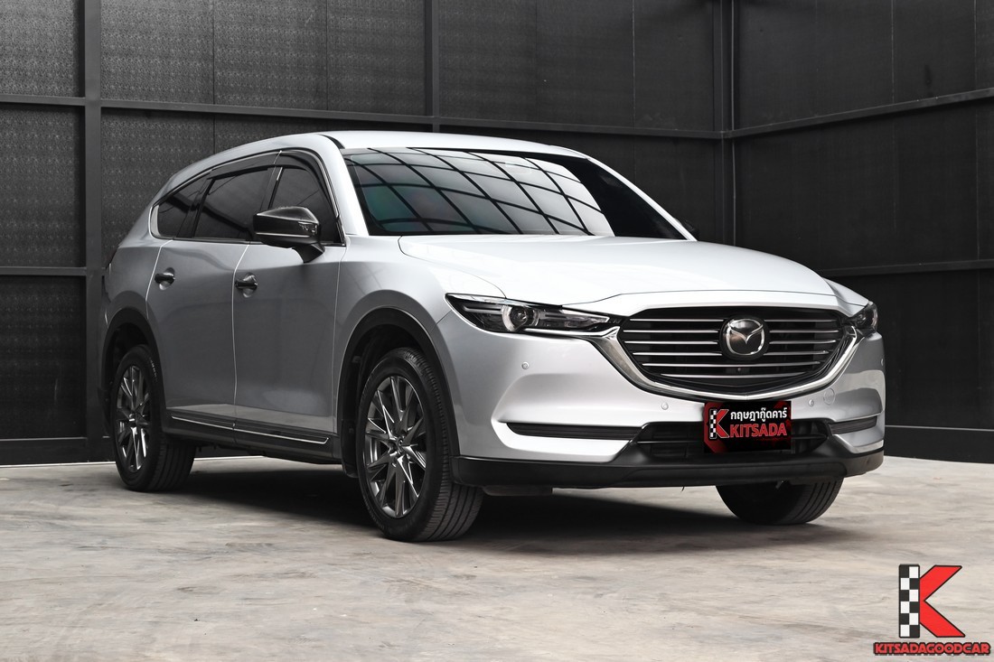 Mazda CX-8 2.2 XDL 2020 มือสอง สีเงิน มุมด้านหน้า