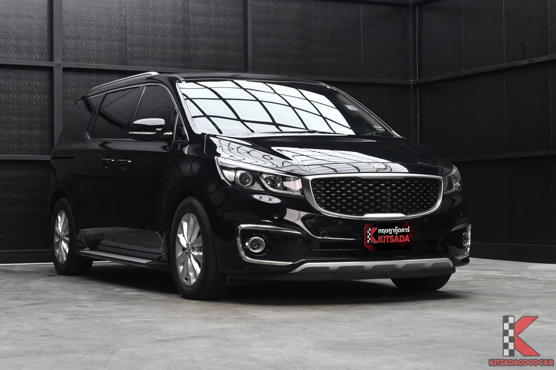 Kia Grand Carnival 2.2 EX ปี 2018 สีดำ ภาพคันจริงลำดับ 1