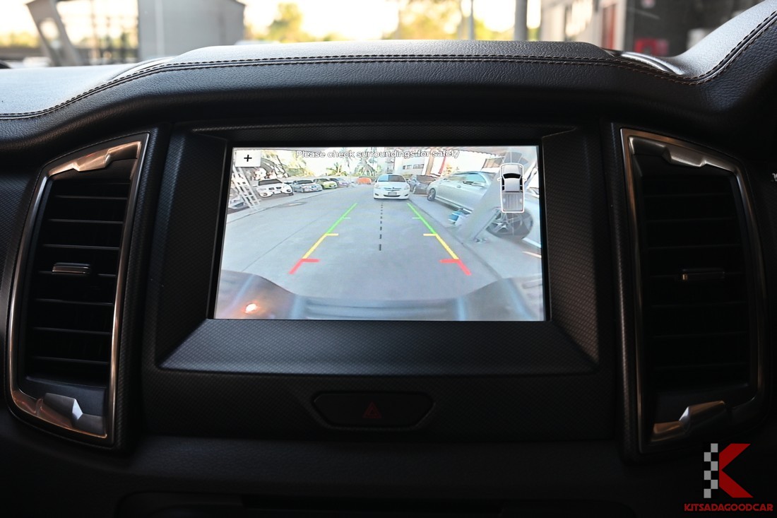 ภาพจากกล้องถอยหลัง แสดงเส้นกะระยะ