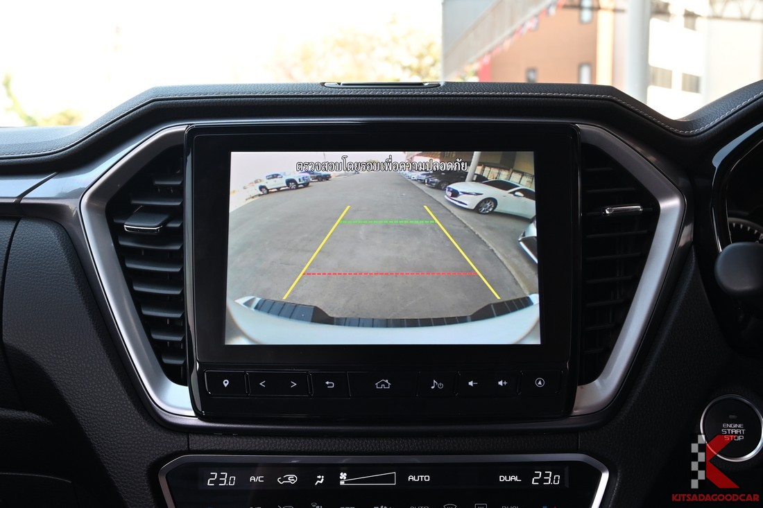 ภาพจากกล้องถอยหลัง แสดงเส้นกะระยะ